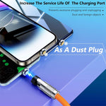 3-in-1 Rotating Magnetic Fast Charging Cable