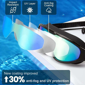 Wide View Anti Fog Swimming Goggles