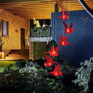 LED Solar Hummingbird Wind Chime