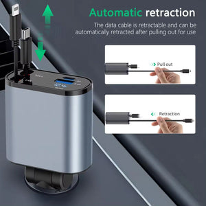 Fast Charge Retractable Car Charger