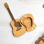 Wooden Acoustic Guitar Pick Box