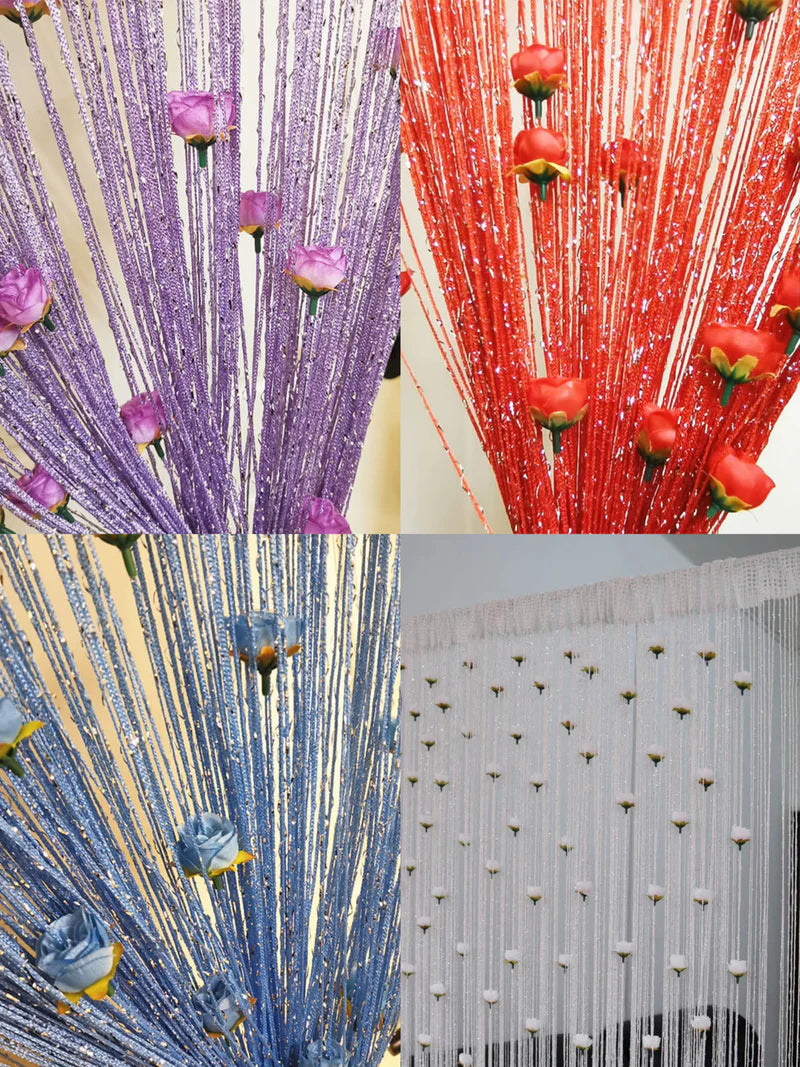 Rose Thread Door Curtain