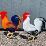 Outdoor Metal Rooster Yard Stake