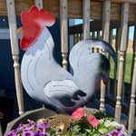 Outdoor Metal Rooster Yard Stake