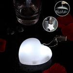 LED Heart Light Keychain