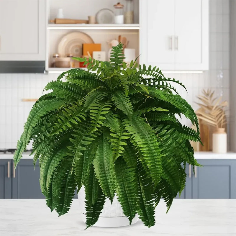 UV-resistant, lifelike artificial Boston fern