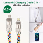 Mobile Phone Lanyard & Charging Cable 2 in 1