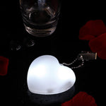 LED Heart Light Keychain