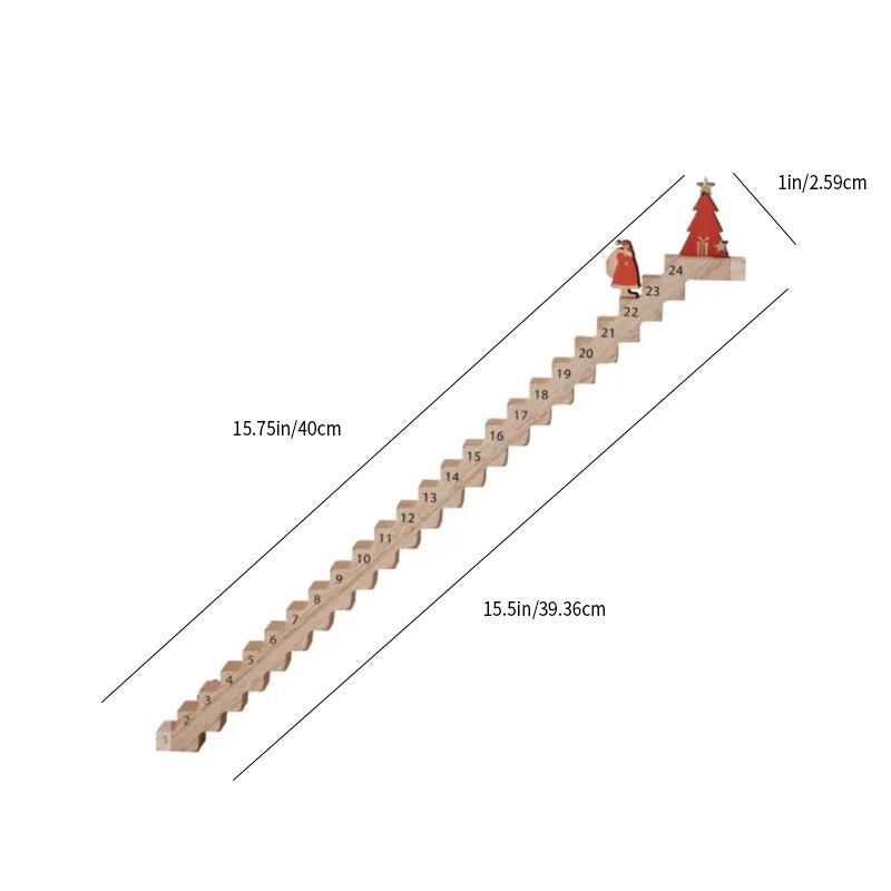 Funny Santa Stairs Countdown Calendar