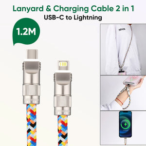 Mobile Phone Lanyard & Charging Cable 2 in 1