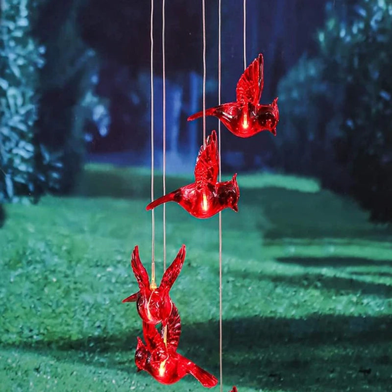 LED Solar Hummingbird Wind Chime