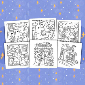 Spooky Cutie Coloring Book Paperback