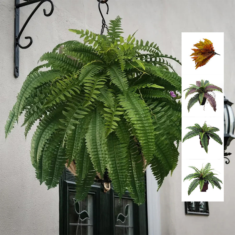 UV-resistant, lifelike artificial Boston fern