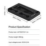 Charging Base Cooling Bracket for Dual PS5 Controller