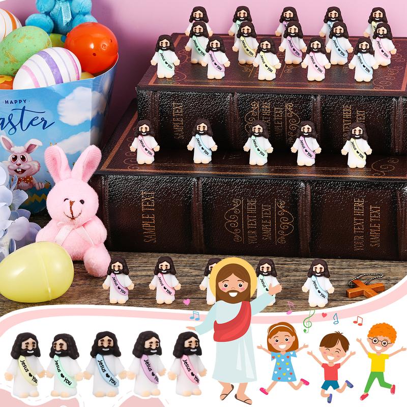 Mini Jesus Figurines With Jesus love You Slogan