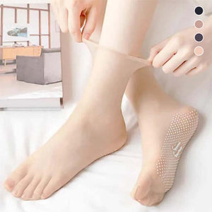 Spring Summer Invisible Slip-resistant Crystal Silk Socks