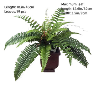 UV-resistant, lifelike artificial Boston fern