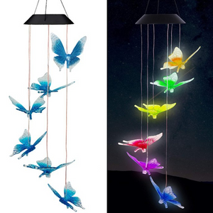 LED Solar Hummingbird Wind Chime