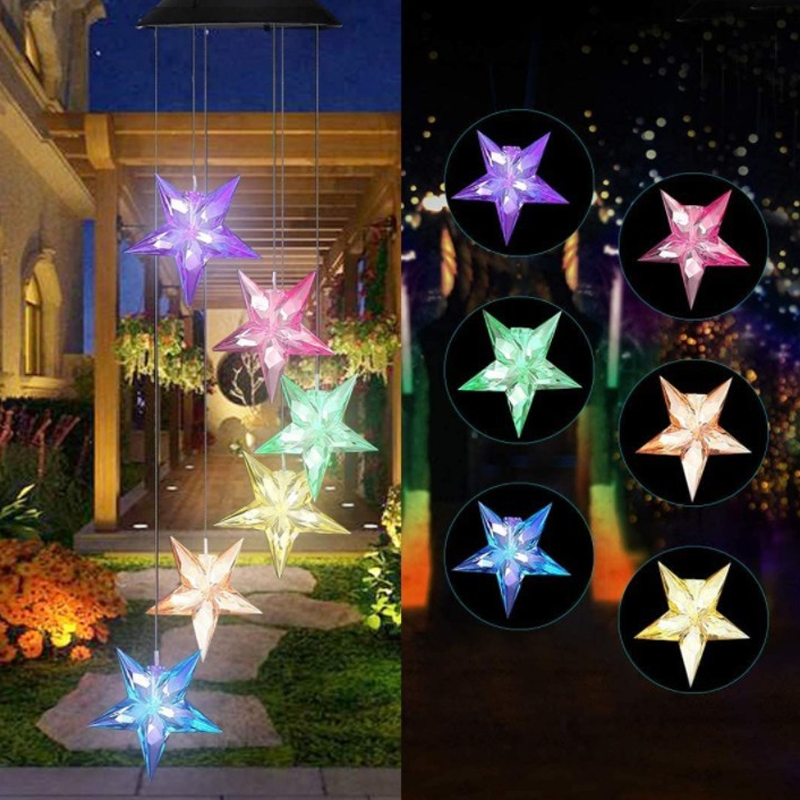 LED Solar Hummingbird Wind Chime