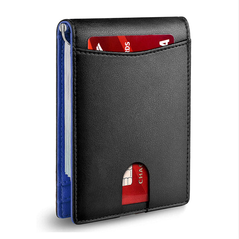 Genuine Leather Anti-theft Swipe Card Holder