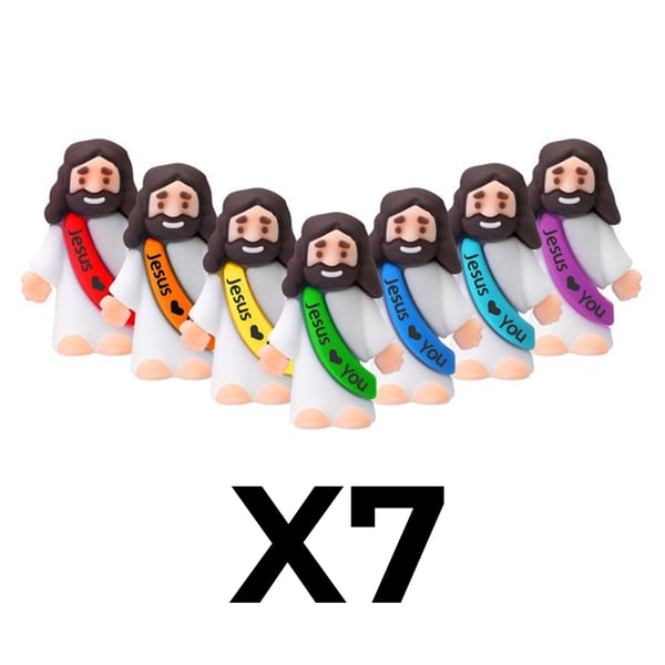 Mini Jesus Figurines With Jesus love You Slogan