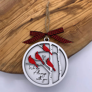 Handmade Memorial Ornament With Cardinals