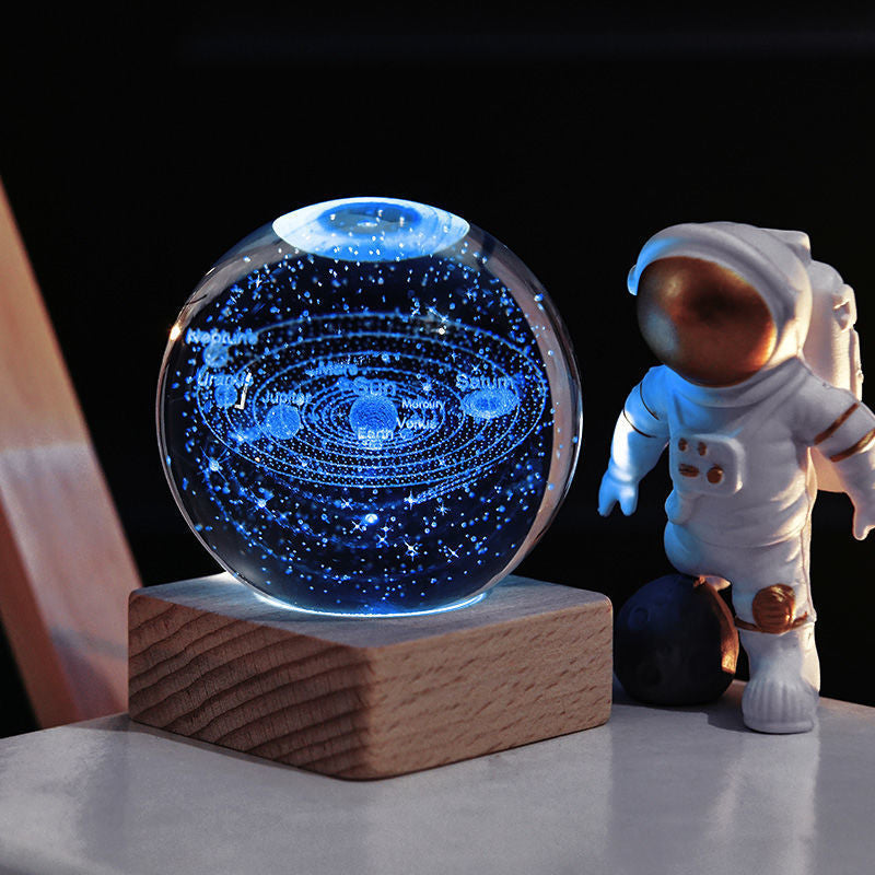 3D Galaxy Crystal Ball Nightlight Decorlamp