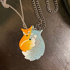 Fox Hugging Necklace