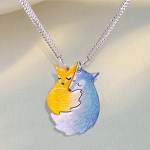 Fox Hugging Necklace