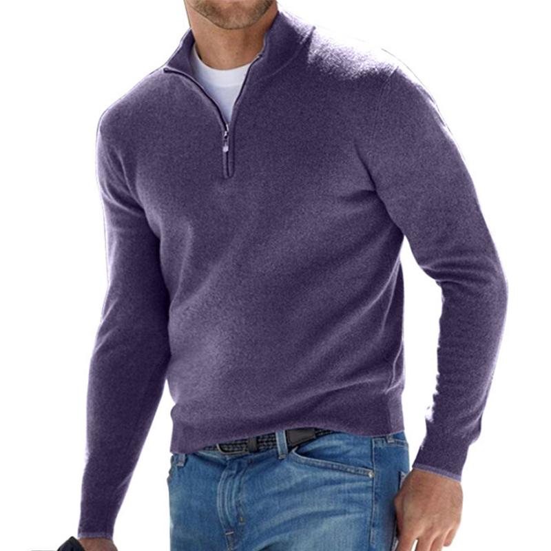 Men's Basic Zipped Sweater