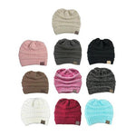 Fashion Soft Knit Ponytail Beanie