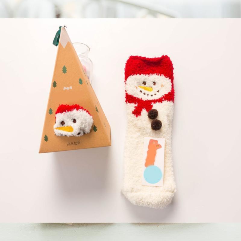 Christmas-themed Coral Fleece Soft Warm Socks