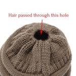 Fashion Soft Knit Ponytail Beanie