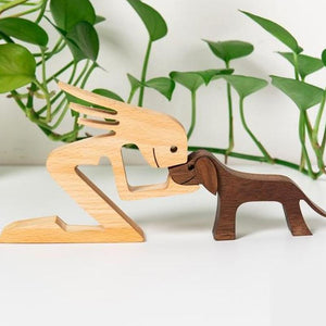 Pet Lover Wood Sculpture Table Ornaments