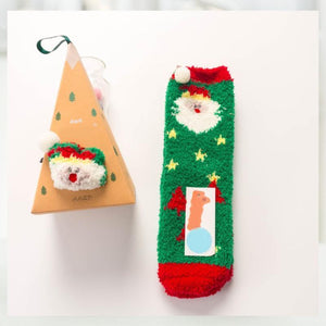 Christmas-themed Coral Fleece Soft Warm Socks