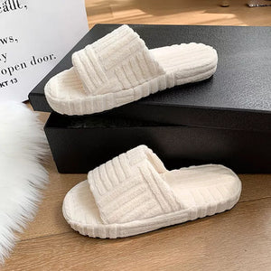 Women's Solid Color Platform Slippers