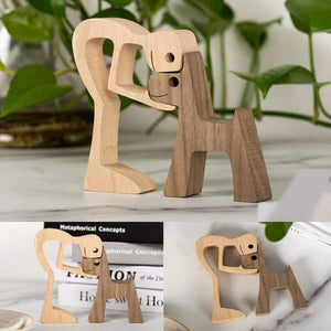 Pet Lover Wood Sculpture Table Ornaments