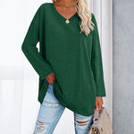 V Neck Drop Sleeve T-Shirt