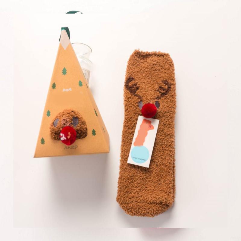 Christmas-themed Coral Fleece Soft Warm Socks