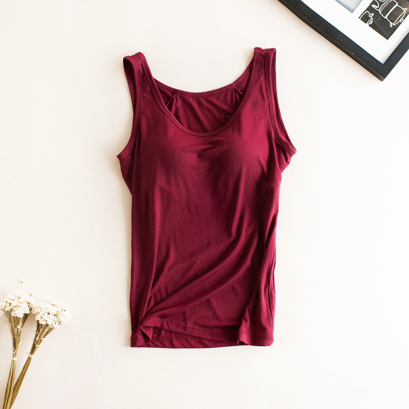 Women Built-In Bra Casual Tank