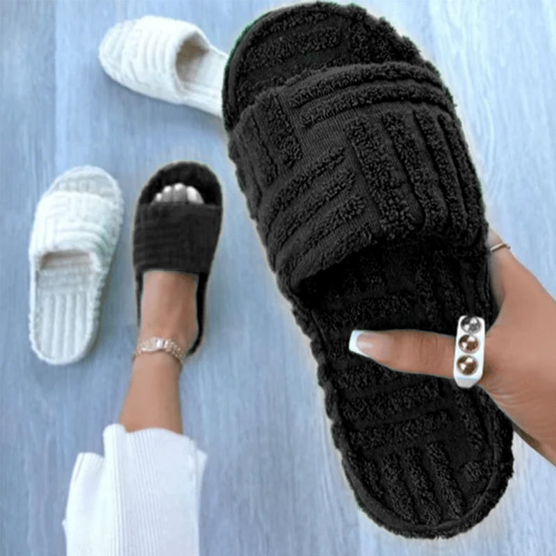 Women's Solid Color Platform Slippers