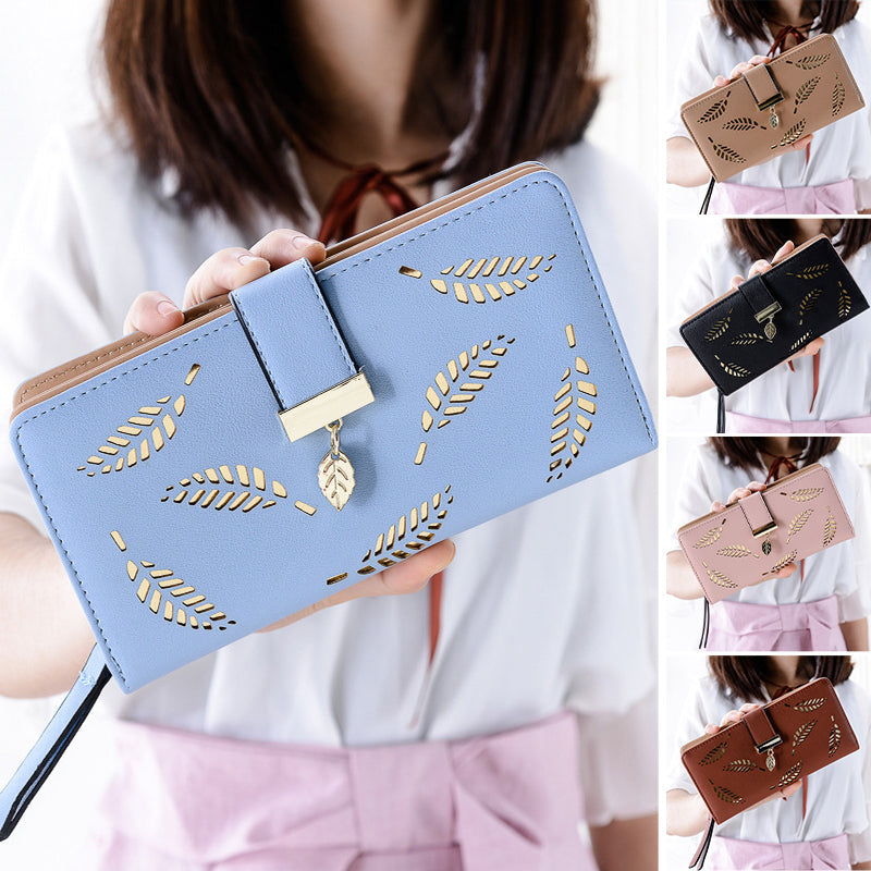 WOMEN'S WALLET WITH CUT-OUT DESIGN