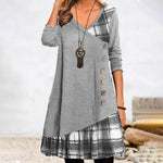 Long-sleeve Patchwork Dress