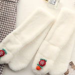 Winter Cute White Plush Scarf