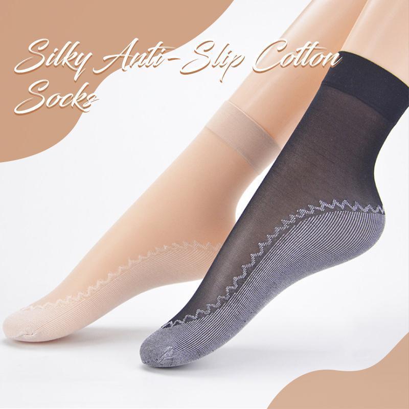 Silky Anti-Slip Cotton Socks（5 Pairs）