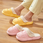 Autumn Winter Warm Removable Cotton Slippers