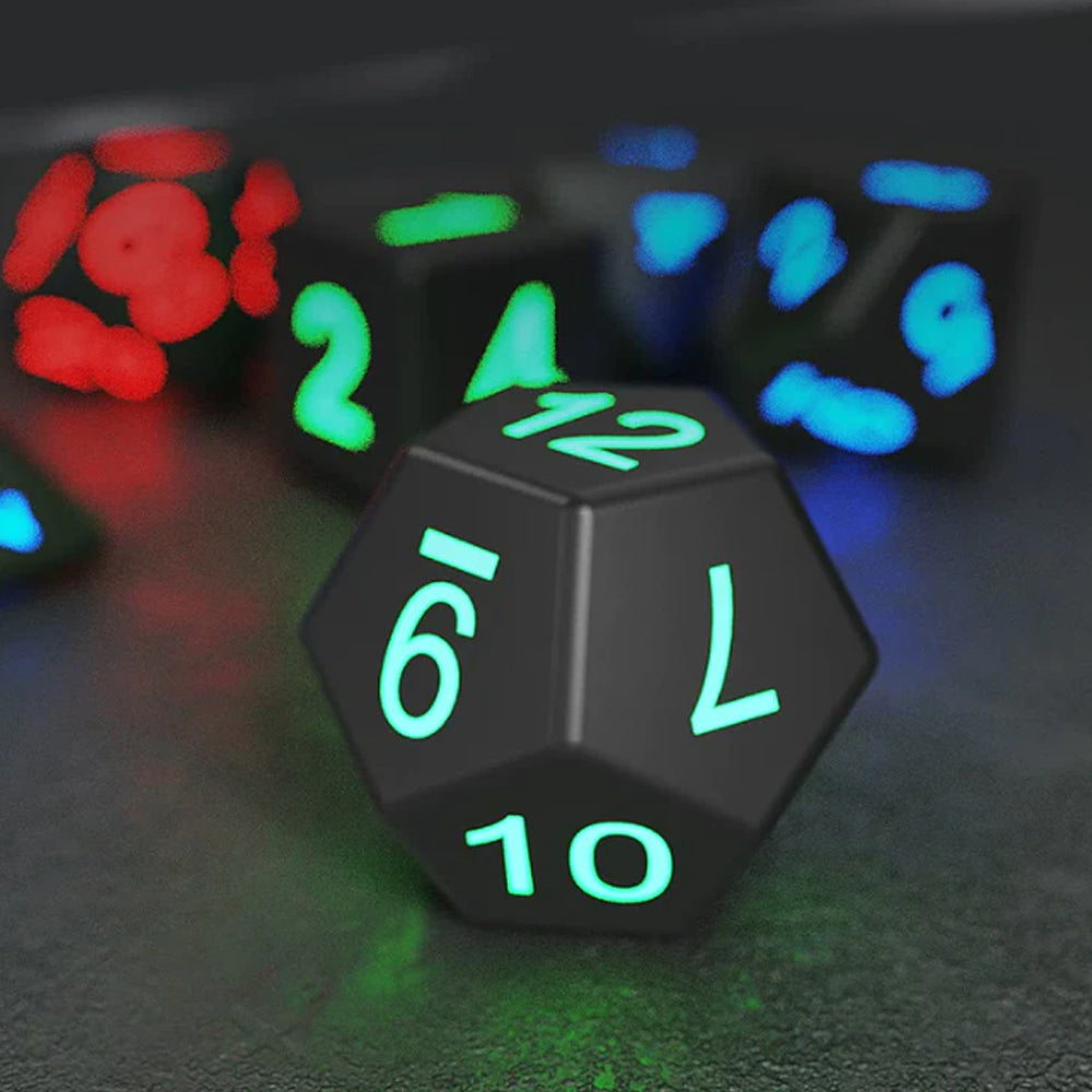 LED Flash Dice Set 7-pack The Electronic Dice