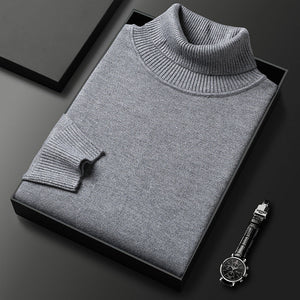 Men's Solid Color Turtleneck Sweater