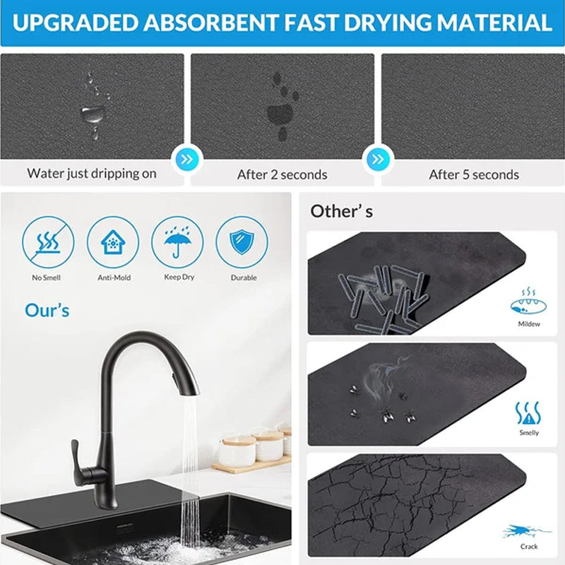 Diatomite Faucet Absorbent Mat