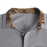 Men's Casual Plaid Collar Button Summer Shirt